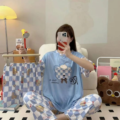 CUTE GIRLS 3 PCS NIGHTWEAR (THAILAND) - MALAI COTTON - Win Bachat