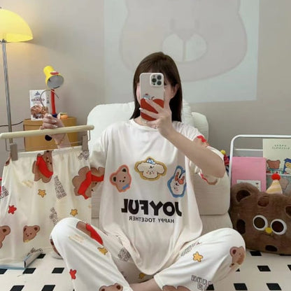 CUTE GIRLS 3 PCS NIGHTWEAR (THAILAND) - MALAI COTTON - Win Bachat