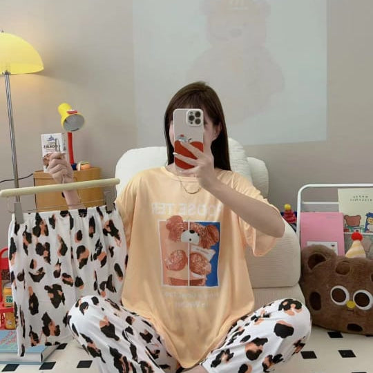 CUTE GIRLS 3 PCS NIGHTWEAR (THAILAND) - MALAI COTTON - Win Bachat