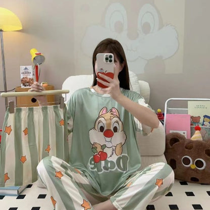 CUTE GIRLS 3 PCS NIGHTWEAR (THAILAND) - MALAI COTTON - Win Bachat