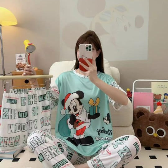 CUTE GIRLS 3 PCS NIGHTWEAR (THAILAND) - MALAI COTTON - Win Bachat