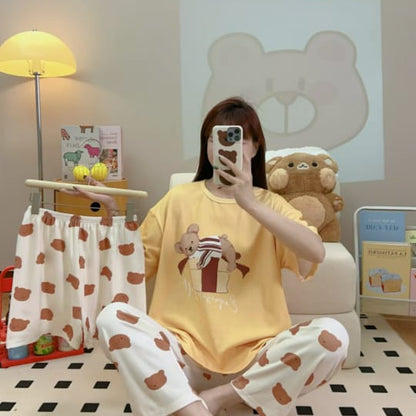 CUTE GIRLS 3 PCS NIGHTWEAR (THAILAND) - MALAI COTTON - Win Bachat