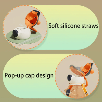 Cute Hat Bear Cartoon Water Bottle - Win Bachat