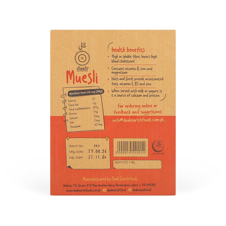 Daali Muesli - Sugar Free 250gm - Win Bachat