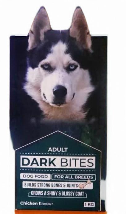 DARK BITES DRY DOG FOOD (CHICKEN FLAVOR) - 1 KG - Win Bachat