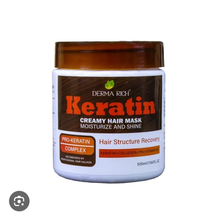 Derma Rich Keratin Creamy Hair Mask 500ml - Win Bachat