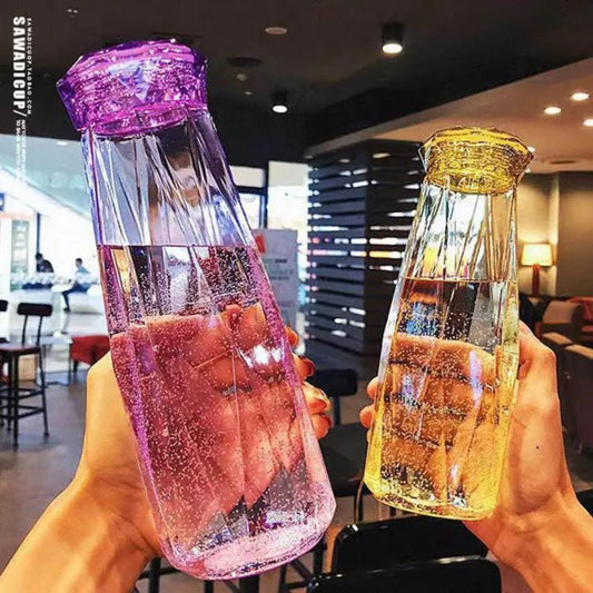 Diamond Water Bottle 420ml Transparent - Win Bachat