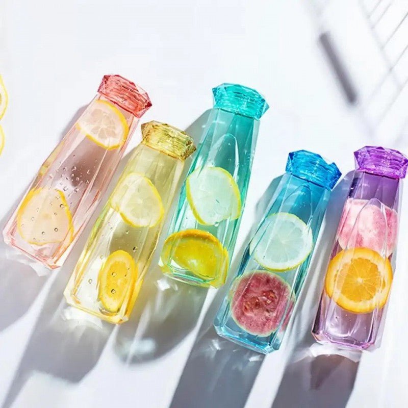 Diamond Water Bottle 420ml Transparent - Win Bachat