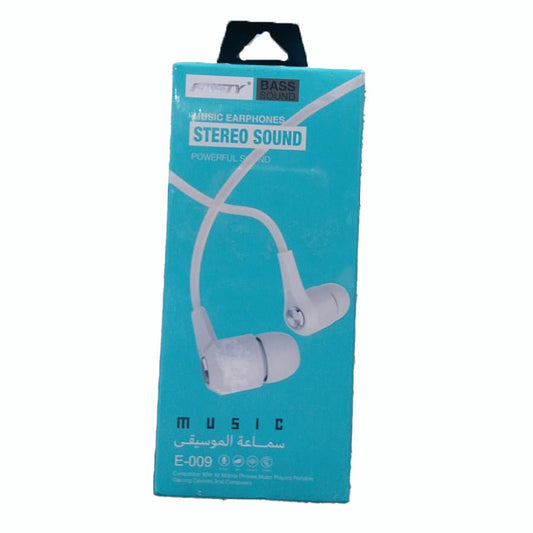 E-009 Stereo Sound Bass Wired Music Earphones - Win Bachat