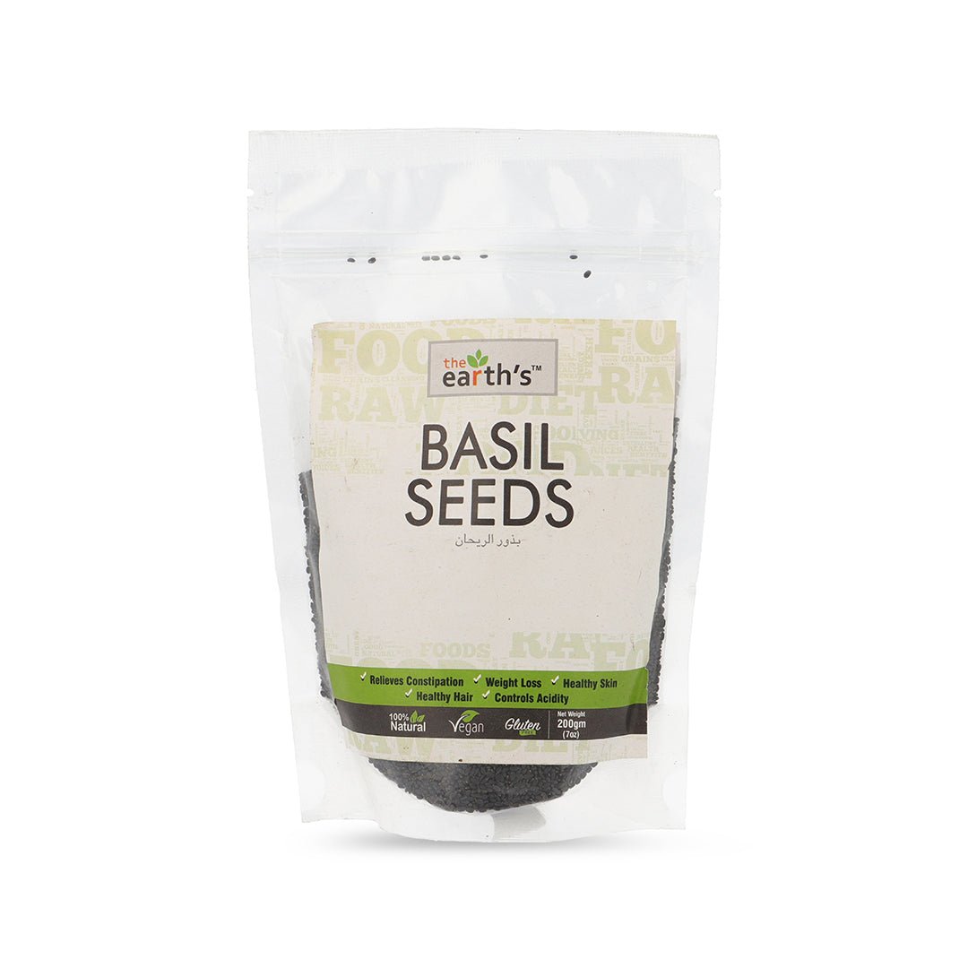 Earth's Basil Seeds Gluten Freeree 200gm - Win Bachat