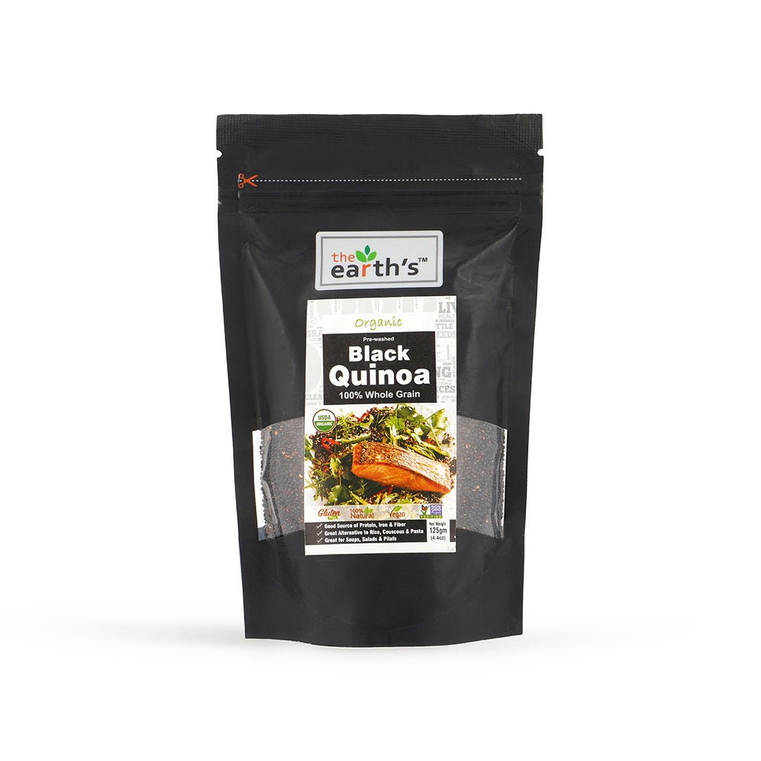 Earth's Organic Black Chia Seeds 125gm - Win Bachat