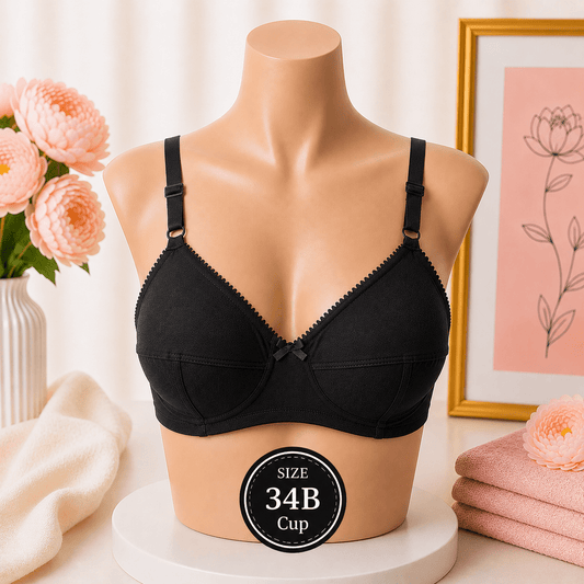 Everyday Comfort Cotton Bra - (34B Cup) - Win Bachat