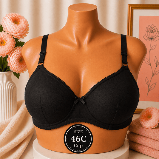 Everyday Comfort Cotton Bra - (46C Cup) - Win Bachat