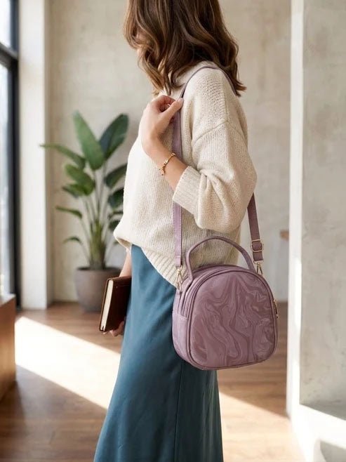 Everyday Crossbody Handbag - Mauve - Win Bachat