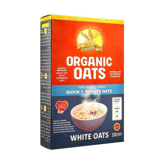 Fasfars Organic White Oats 250g - Win Bachat