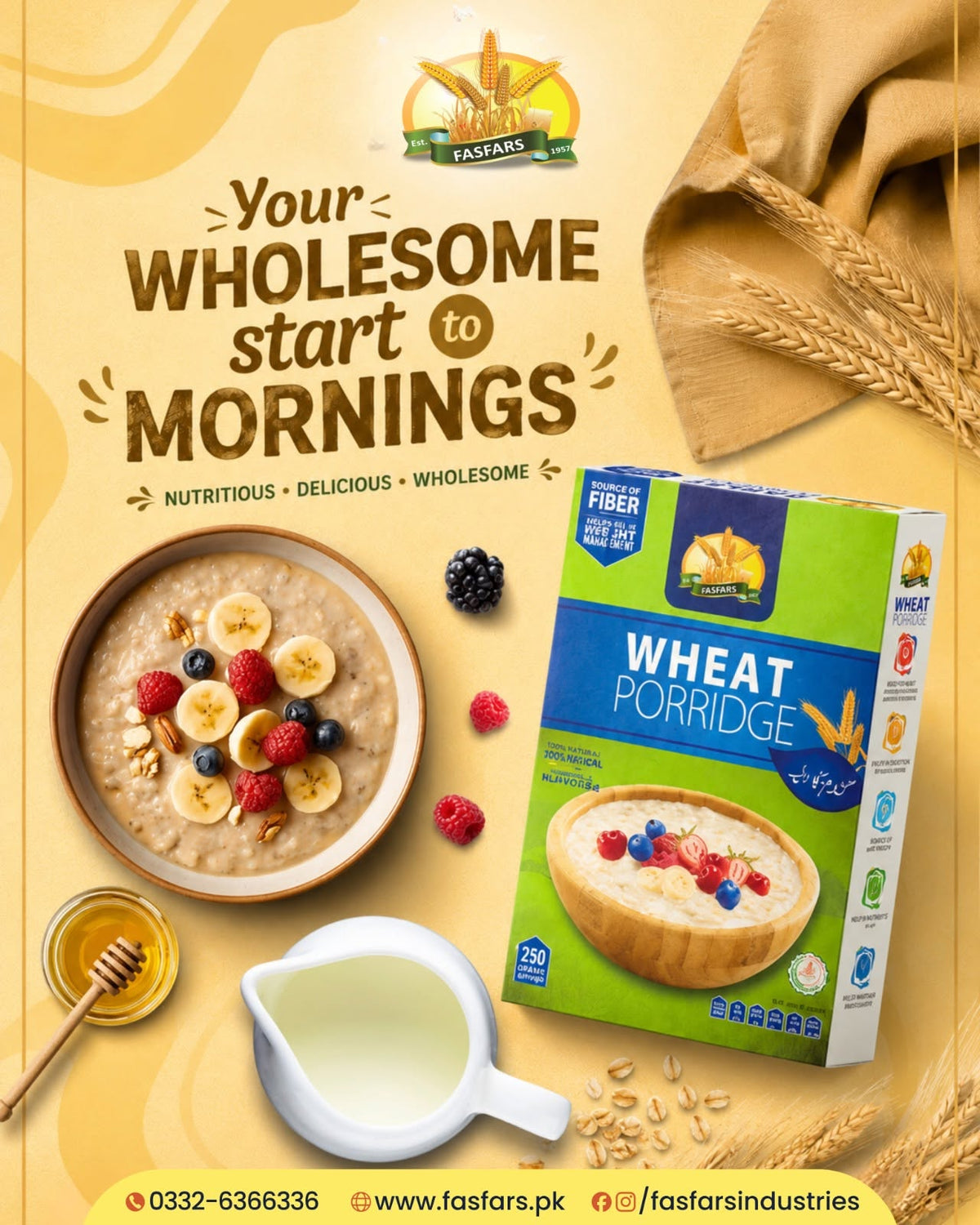 Fasfars Wheat Porridge 250g - Win Bachat