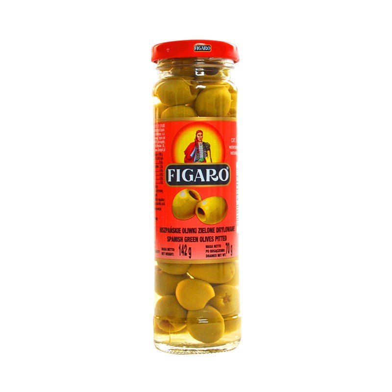 Figaro Spanish Green Olives Pitted 142g - Win Bachat