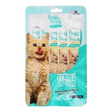 FLUFFY CAT CREAMY TREAT IN SALMON 15G X 5 STRIP - Win Bachat