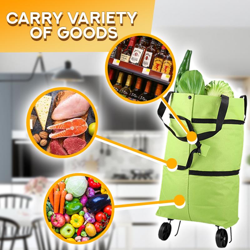 FOLDABLE TROLLEY BAG WITH WHEELS - Win Bachat