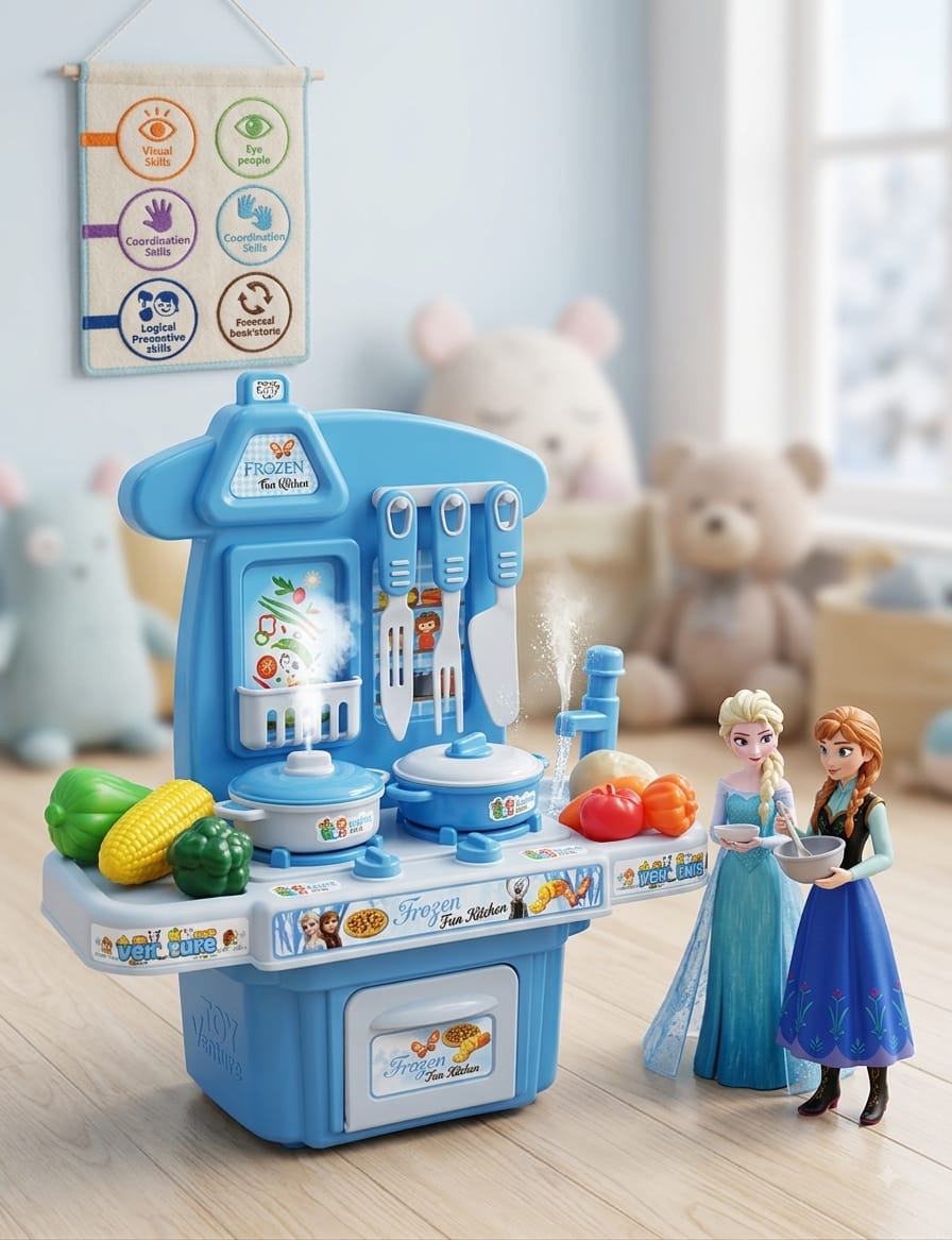 Frozen-Themed Kids Kitchen Cooking Play Set - Win Bachat