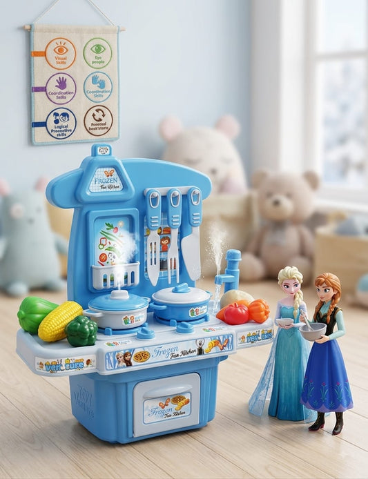 Frozen-Themed Kids Kitchen Cooking Play Set - Win Bachat