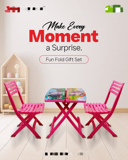 FUNFOLD GIFT SET FOR KIDS (2 CHAIRS WITH STUDY TABLE) - Win Bachat