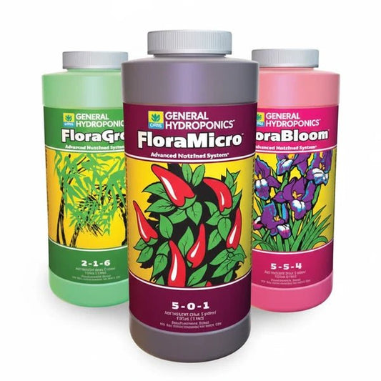 General Hydroponics FloraSeries Trio – FloraGro, FloraMicro & FloraBloom Quart Pack - Win Bachat