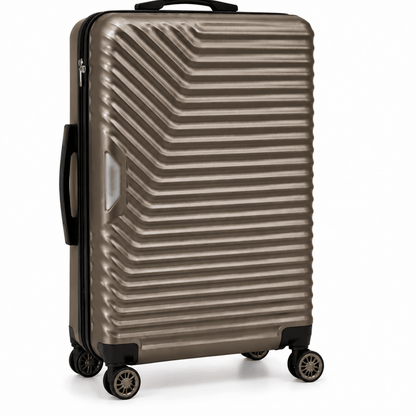 Geometric Hard Shell Spinner Travel Suitcase - Copper - 20 Inch (Small) - Win Bachat