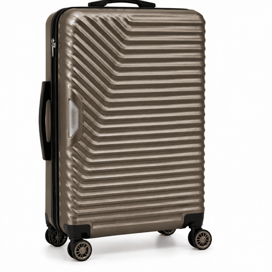 Geometric Hard Shell Spinner Travel Suitcase - Copper - 20 Inch (Small) - Win Bachat