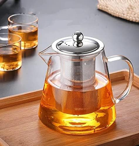 Glass Kettle, 32oz/950ml Glass Teapot with Removable Stainless Steel Filter - Win Bachat