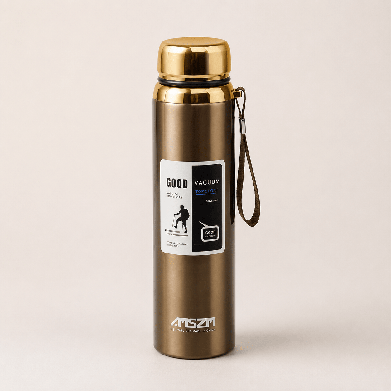 Gold Slim Travel Stainless Steel Bottle - Win Bachat