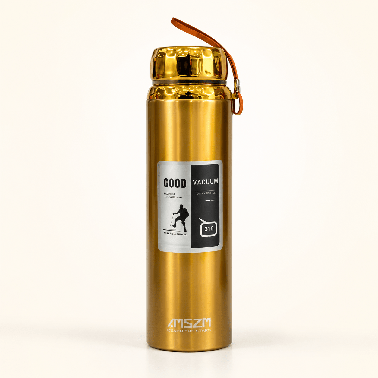 Gold Stainless Steel Bottle - Win Bachat