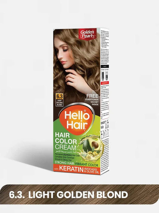 GOLDEN PEARL HELLO HAIR HAIR COLOUR NO : 6.3 - LIGHT GOLDEN BLOND - Win Bachat