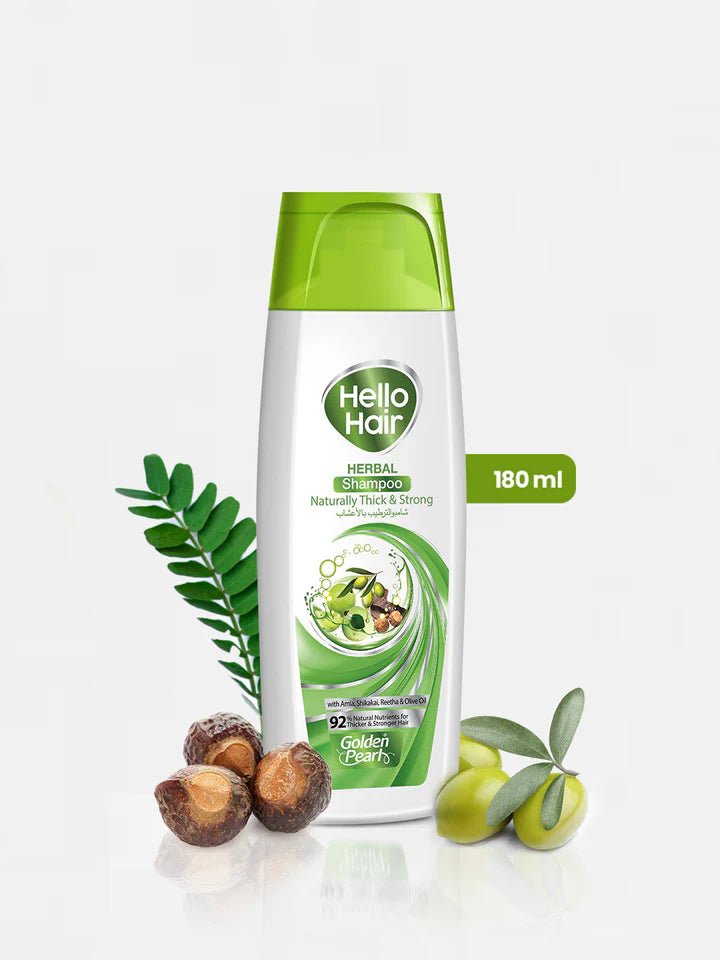 GOLDEN PEARL HELLO HAIR SHAMPOO - 180ml (Herbal) - Win Bachat