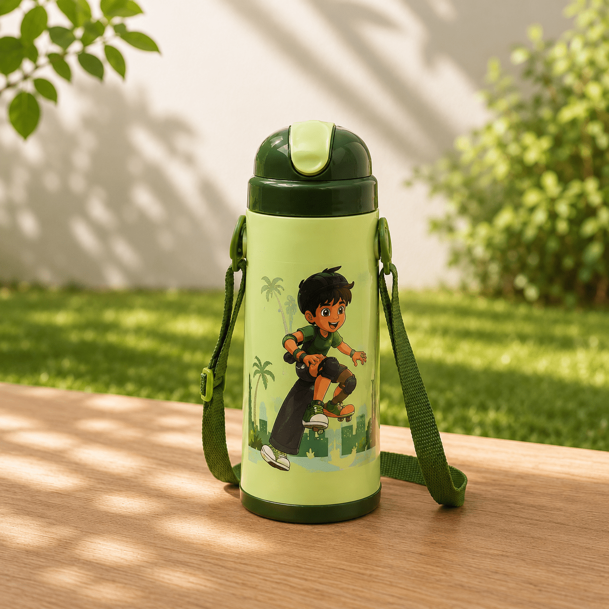 Green Kids Adventure Bottle - Win Bachat