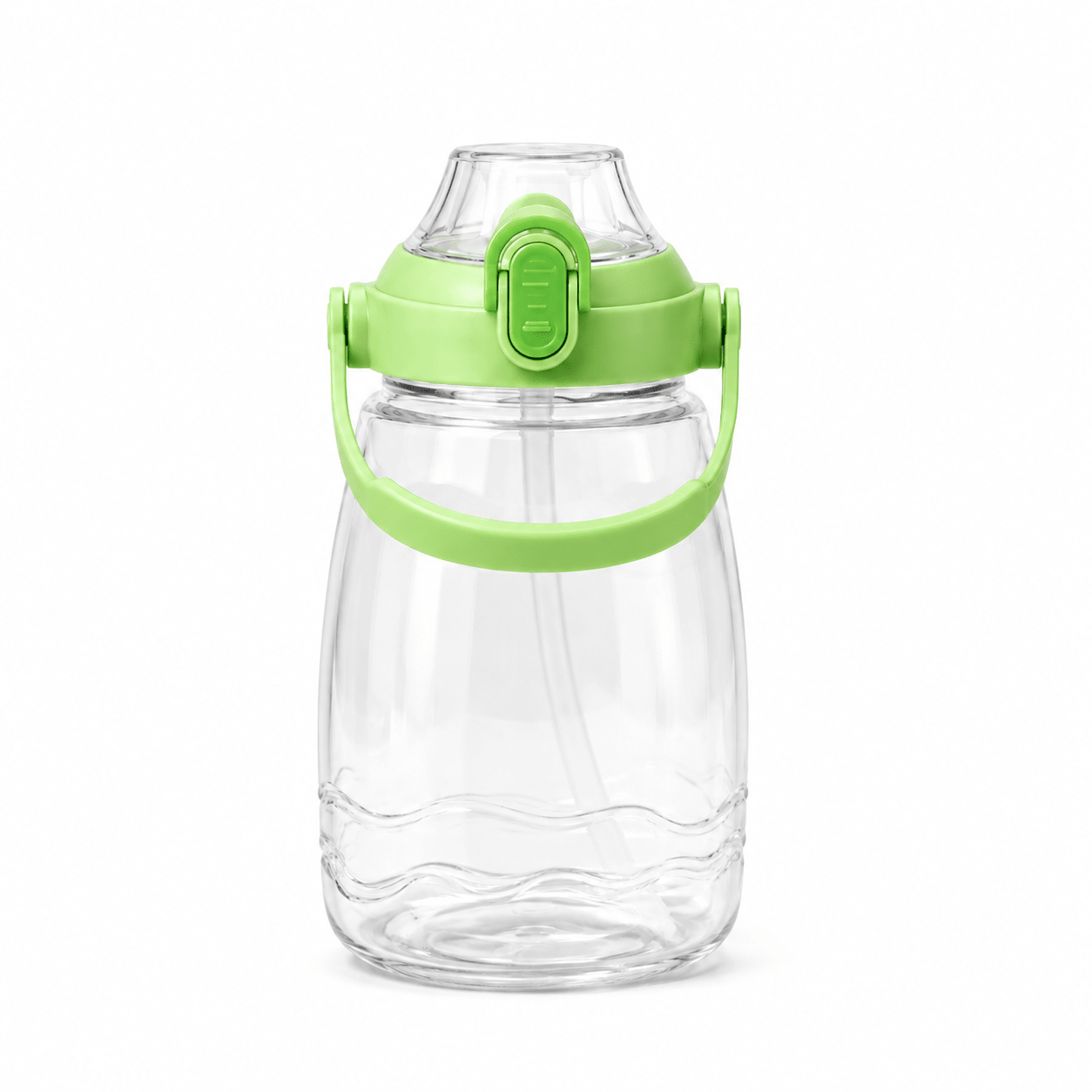 Green Sports Water Bottle with Carry Handle - Win Bachat