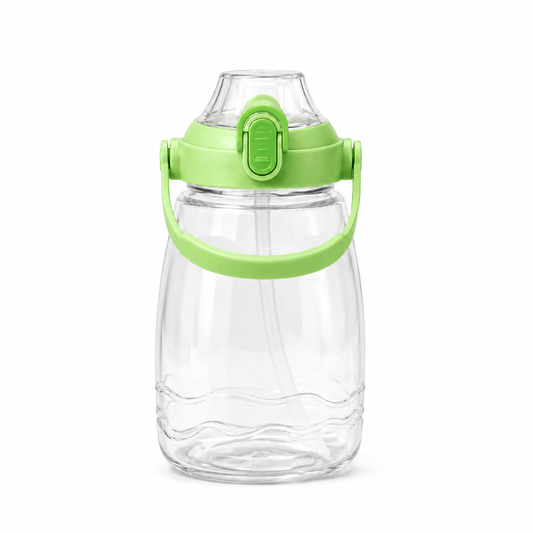 Green Sports Water Bottle with Carry Handle - Win Bachat