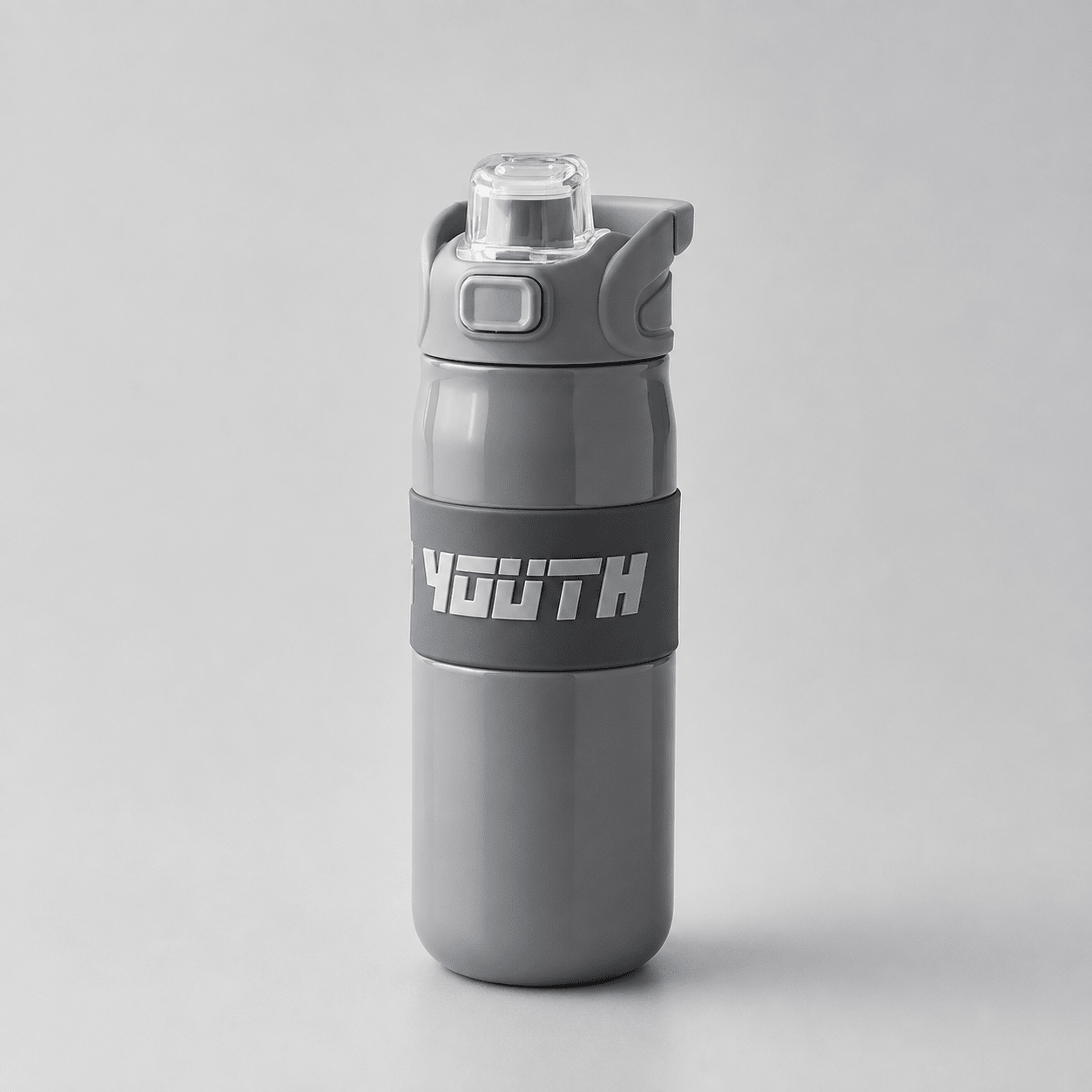 Grey Push-Button Flip Top Bottle - Win Bachat