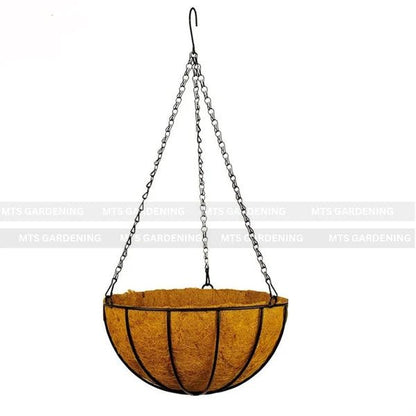 Hanging Coco Basket Planter with Chain – 8, 10, 12 & 14 Inch Sizes - Win Bachat