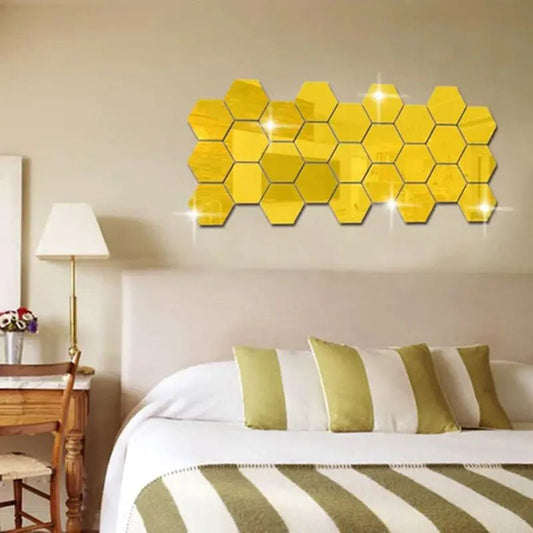 HEXAGON MIRROR STICKER(SMALL) - Win Bachat