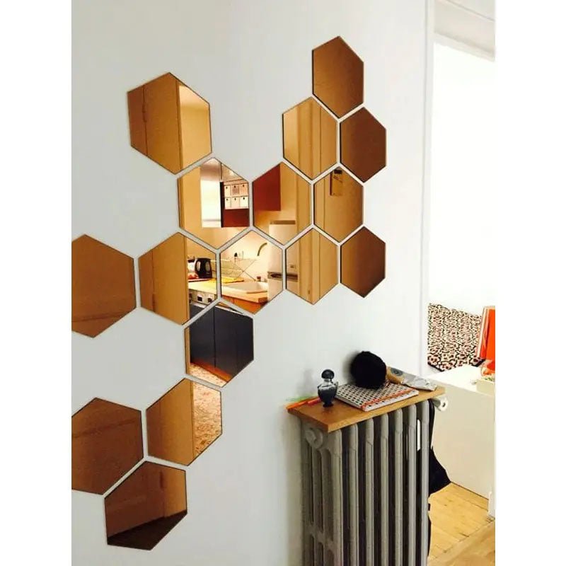 HEXAGON MIRROR STICKER(SMALL) - Win Bachat
