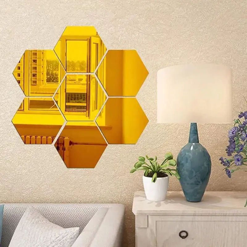 HEXAGON MIRROR STICKER(SMALL) - Win Bachat
