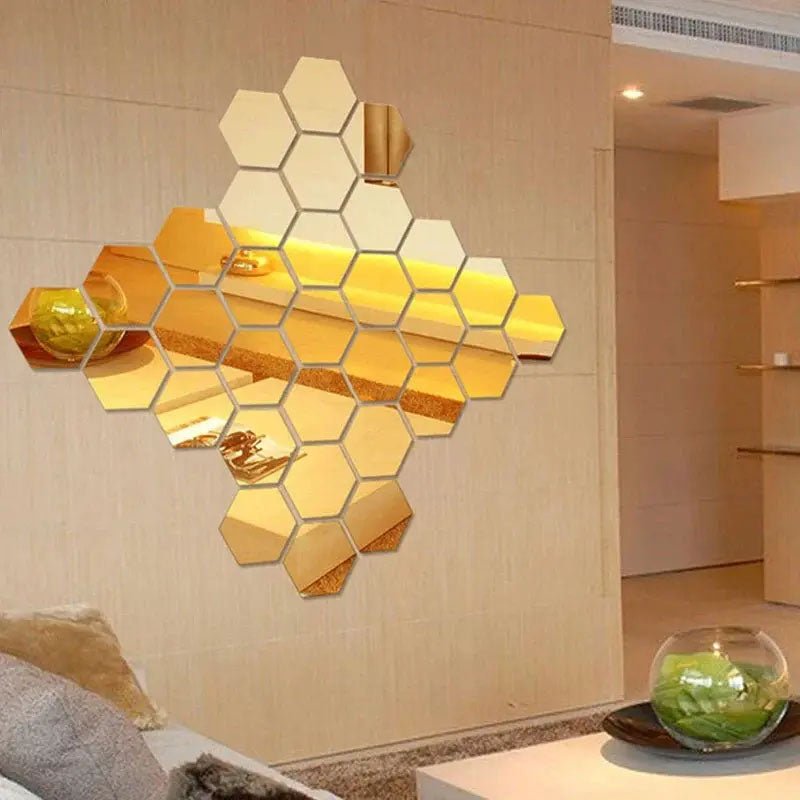 HEXAGON MIRROR STICKER(SMALL) - Win Bachat