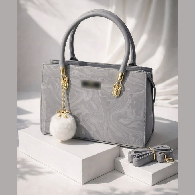 HIGH QUALITY TBM BAGS SHOULDER BAGS WITH FUR KEYCHAINS - HB006-1 - Win Bachat