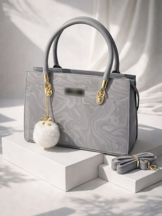 HIGH QUALITY TBM BAGS SHOULDER BAGS WITH FUR KEYCHAINS - HB006-1 - Win Bachat
