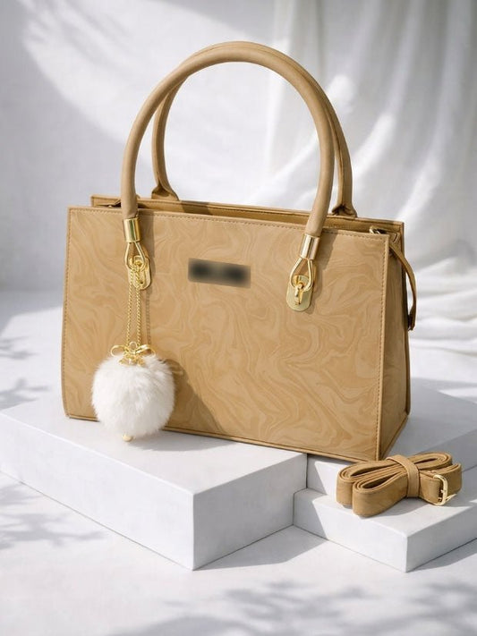 HIGH QUALITY TBM BAGS SHOULDER BAGS WITH FUR KEYCHAINS - HB006-2 - Win Bachat