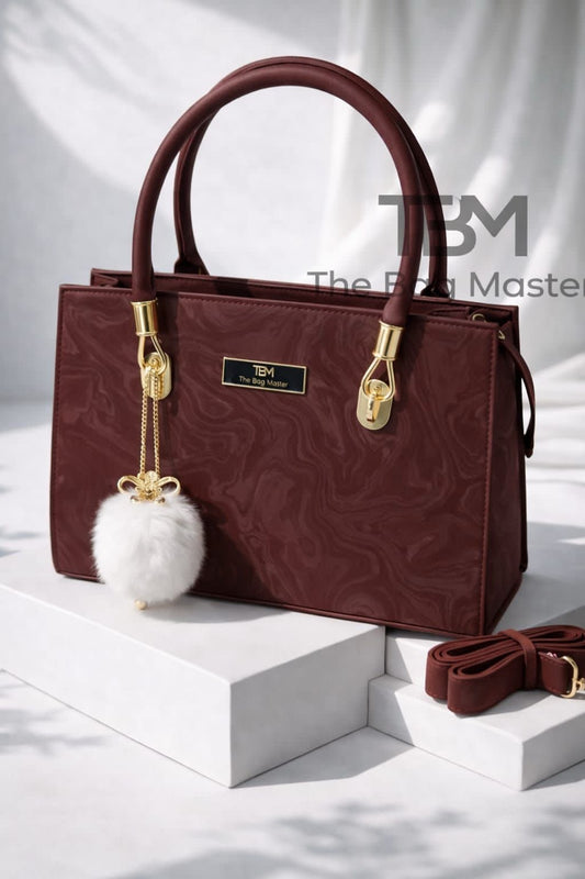 HIGH QUALITY TBM BAGS SHOULDER BAGS WITH FUR KEYCHAINS - HB006 - 3 - Win Bachat