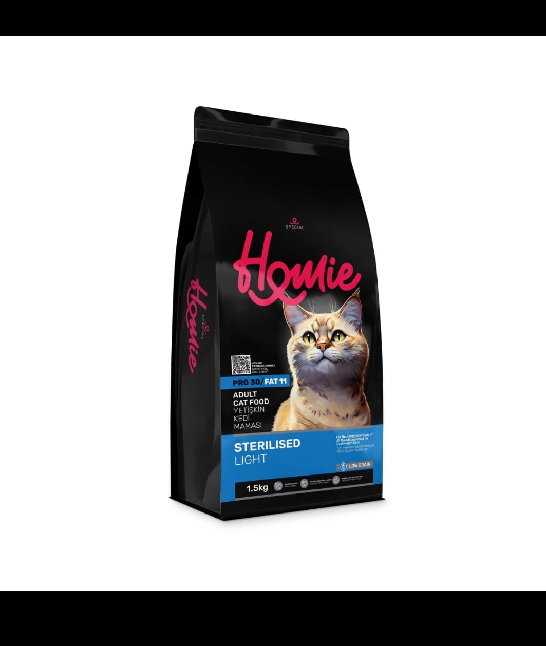 HOMIE SPECIAL STERILISED LIGHT ADULT CAT FOOD - 1.5 KG - Win Bachat