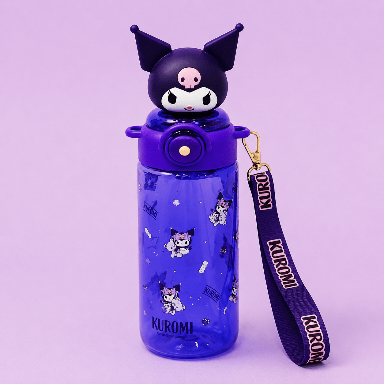 Kids Kuromi Bottle with Carry Strap - Win Bachat