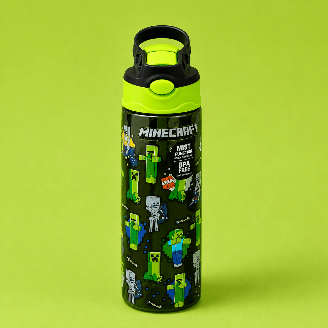 Kids Minecraft Plastic Flip Top Bottle - Win Bachat